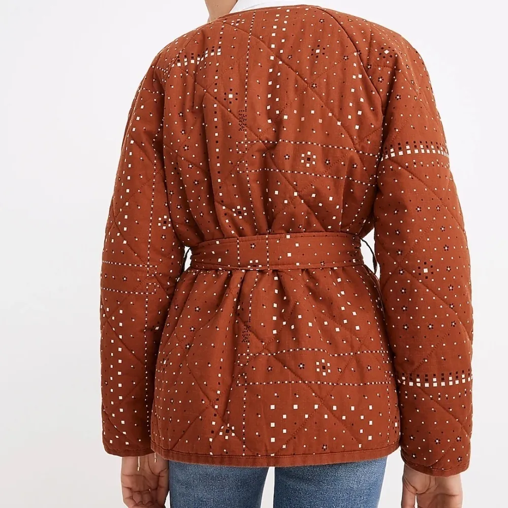 Madewell Quilted Bandana Jacket in Brown Size Extra‎ Small - Image 3
