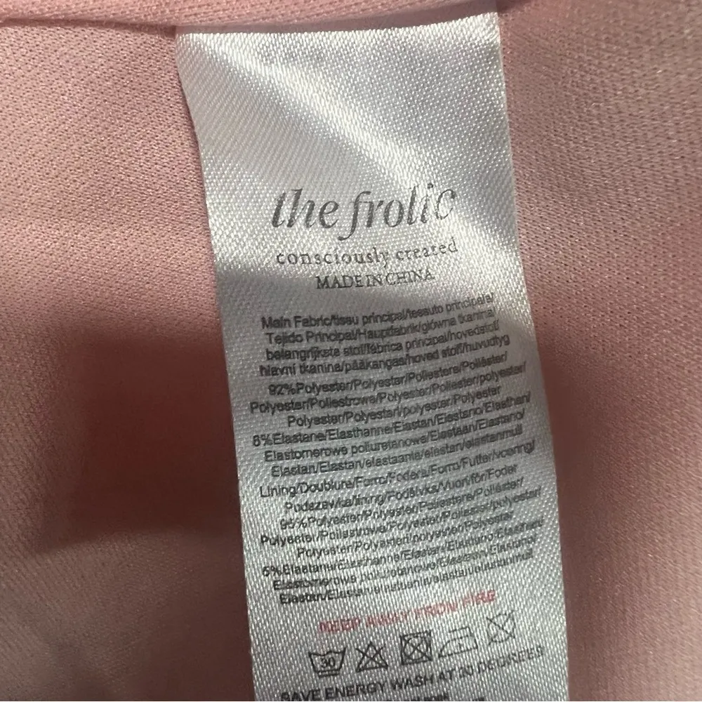 The Frolik Maternity Plaid Mesh Sleeve
Mini Dress in Pale Pink, New without Tags Pink Size undefined - Image 5