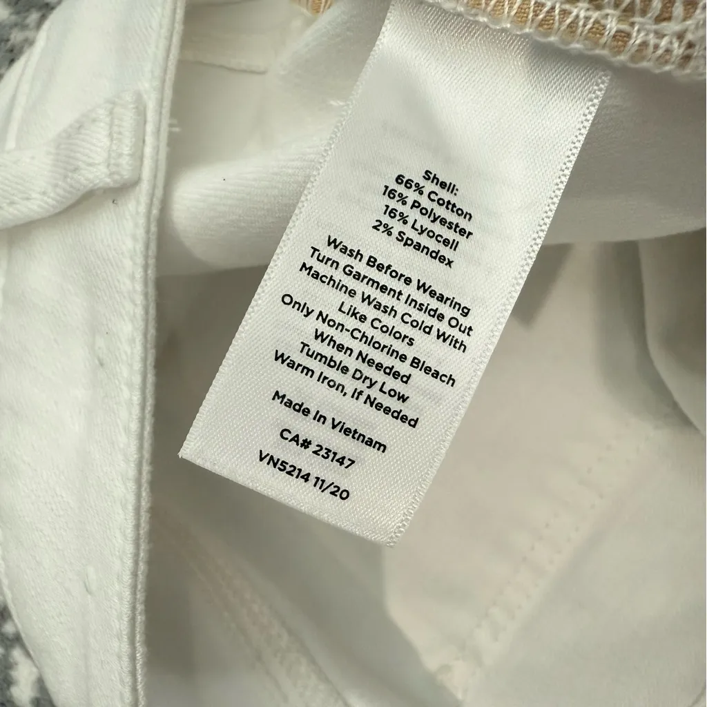 Talbots Slim Ankle White Jeans Size 18W‎ Petite - Image 4