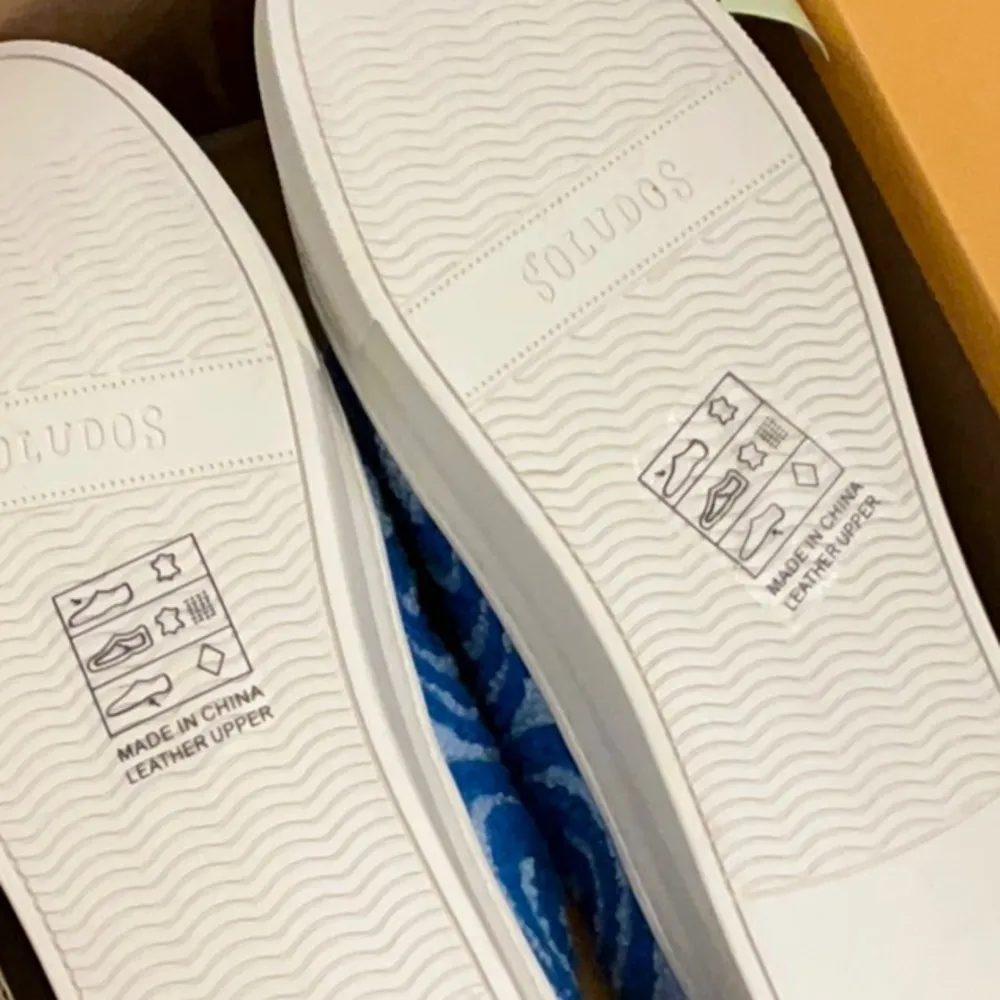 SOLUDOS Ibiza Platform Sneaker 7 Marine Blue Psychedelic Spiral $150 Retail NEW - Image 8