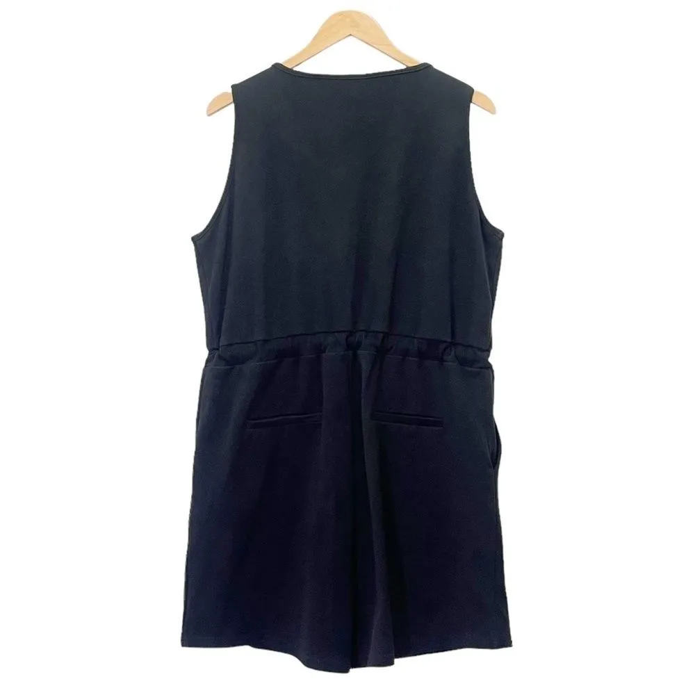 Arula Shorts Romper Sleeveless Black Soft Knit Lounge Play One Piece Size X | XL - Image 2