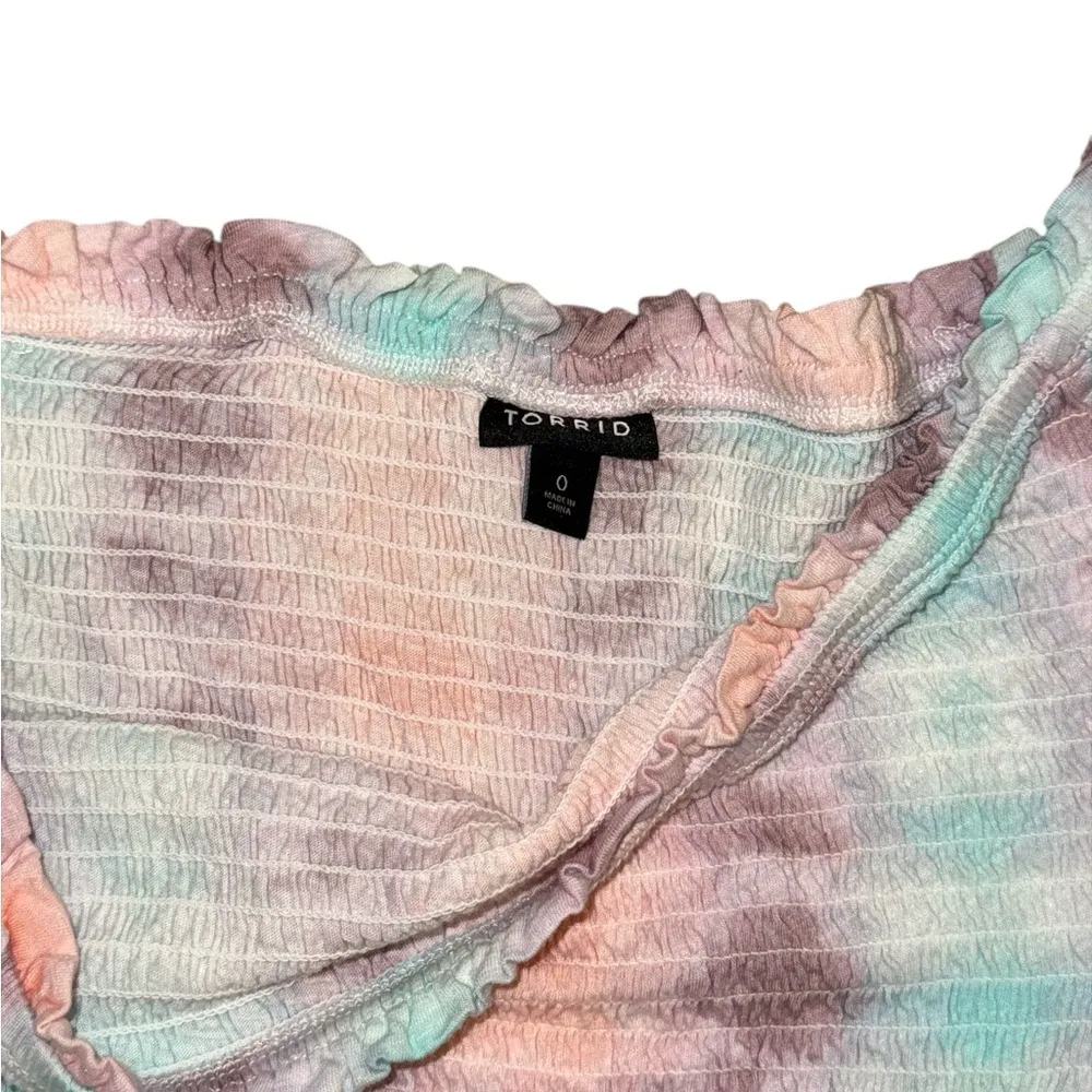 Torrid Pastel Tie-Dye Ruffle Top - Image 3