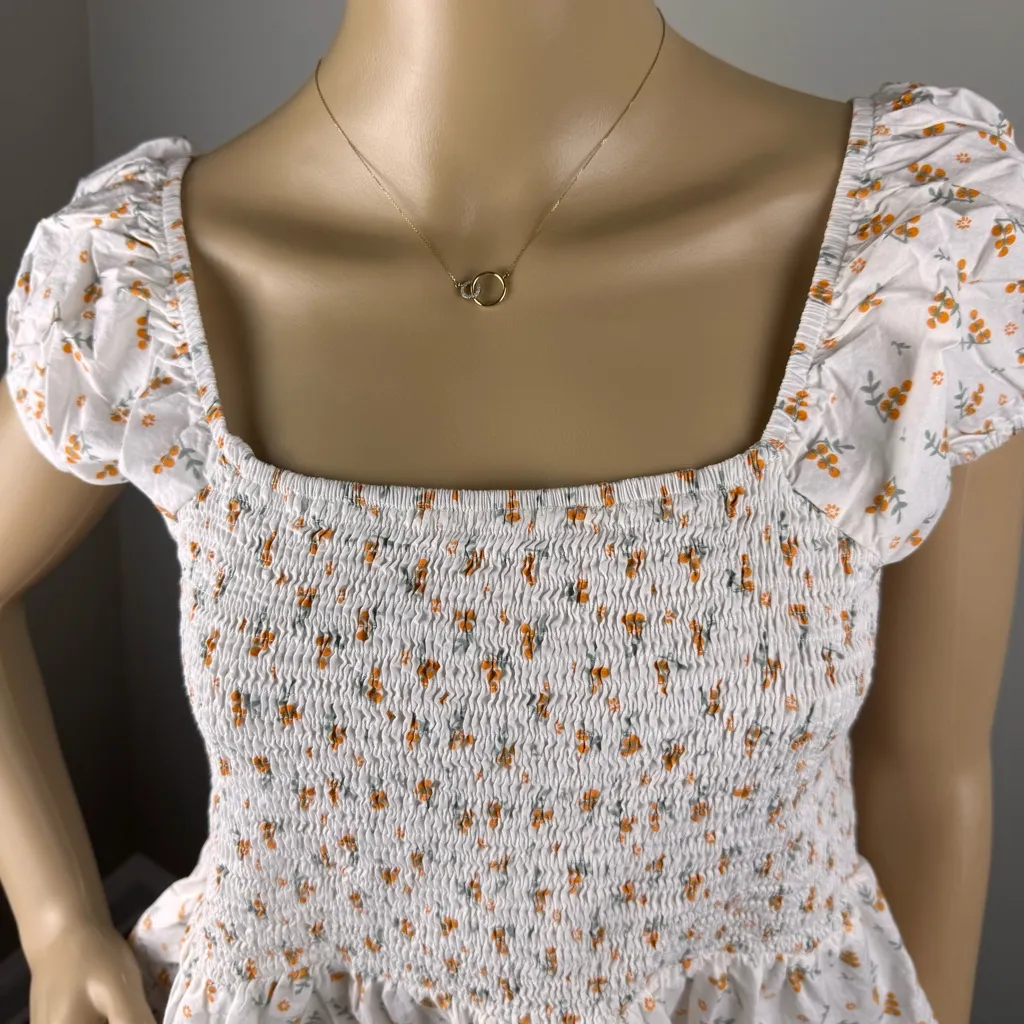 Floral‎ Smocked White Top - Image 2