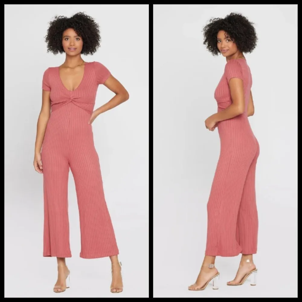 💕L*SPACE💕 Jasmine Ribbed Jumpsuit Brick M NWT - Image 2