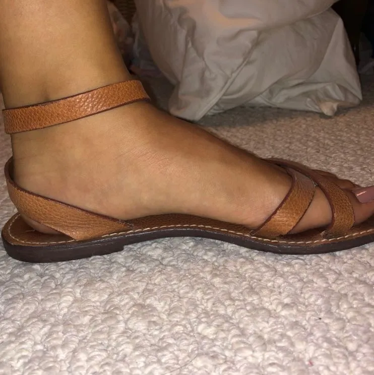brown leather sandals Size 8 - Image 2