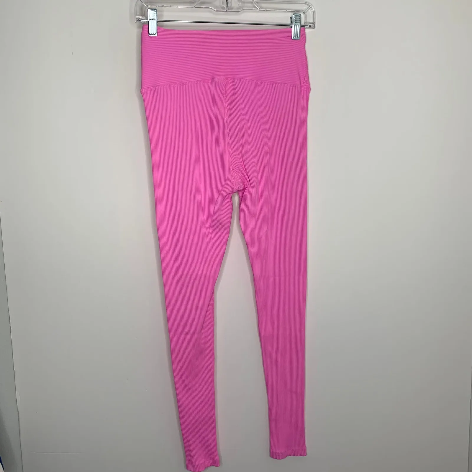 Year of Ours Bandier Rib Leggings Hot Pink Womens XL - Image 4