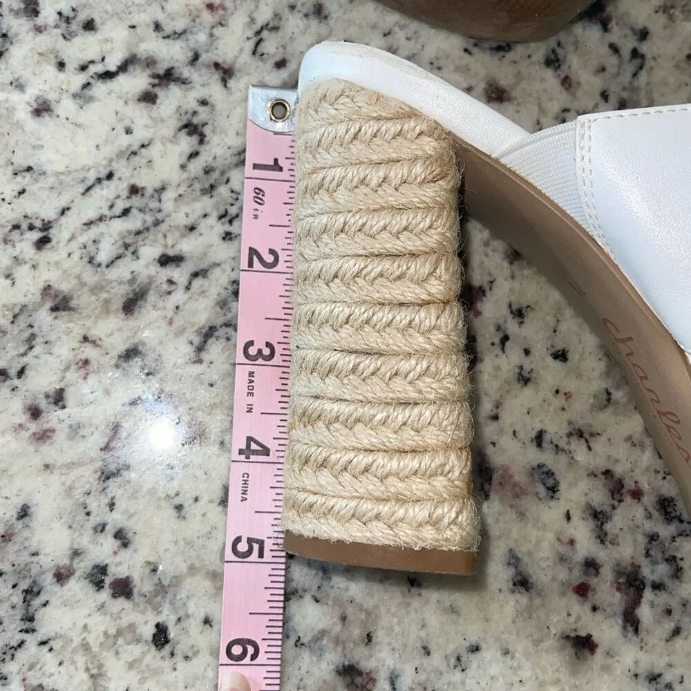 Charles By Charles David Womens Index Espadrille Platform Sandals White Size 7.5 - Image 8