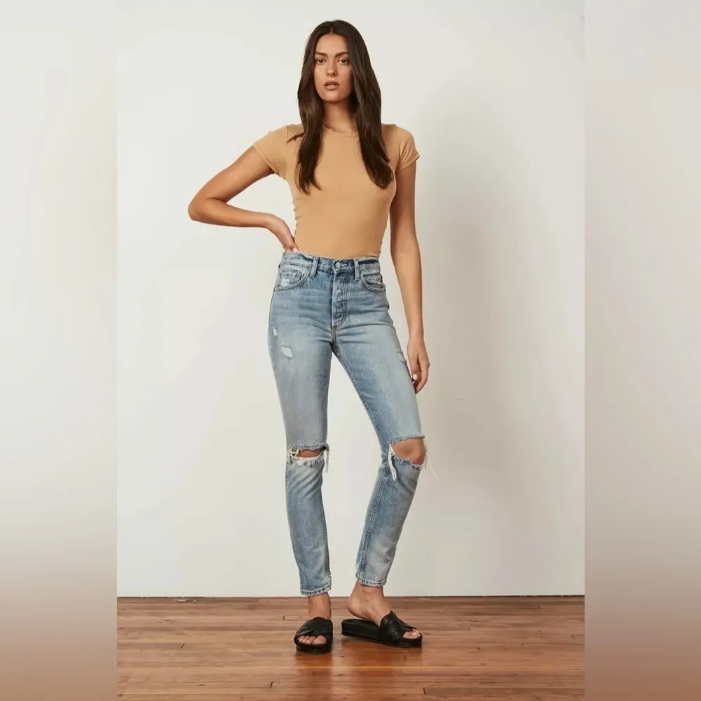 Boyish‎ Slim Straight High Rise Distressed Jeans Size 27 - Image 2