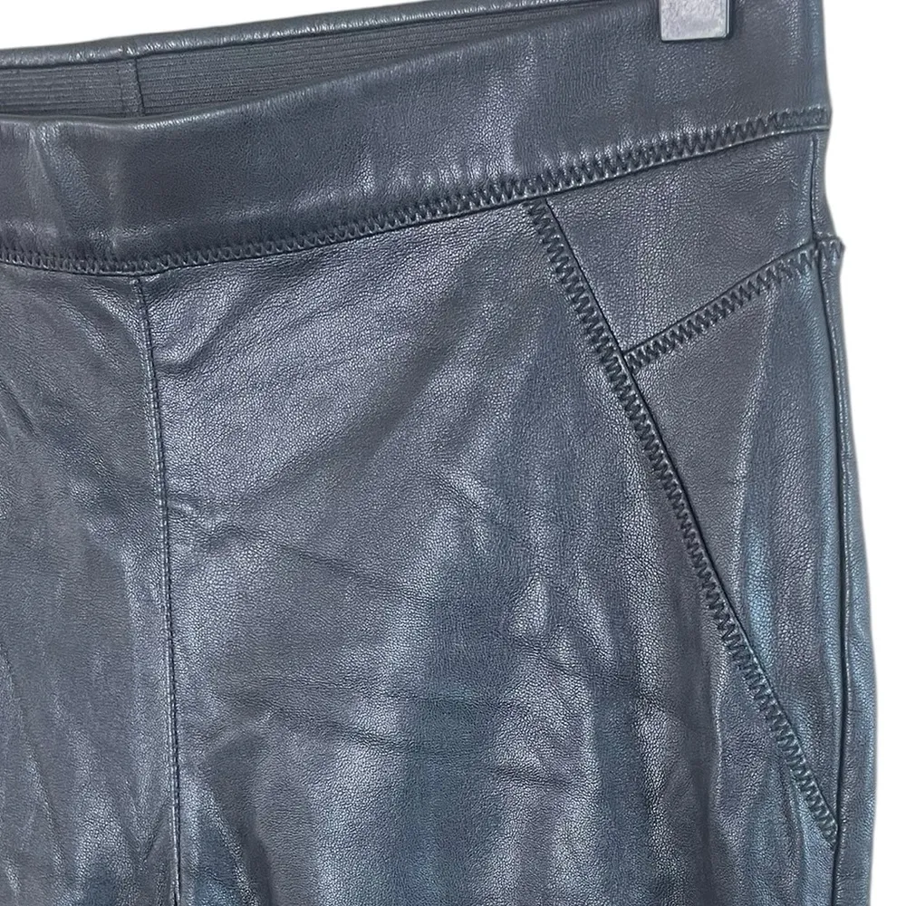 Free People Women’s Sz 26 Faux Leather Leggings Black - Image 6