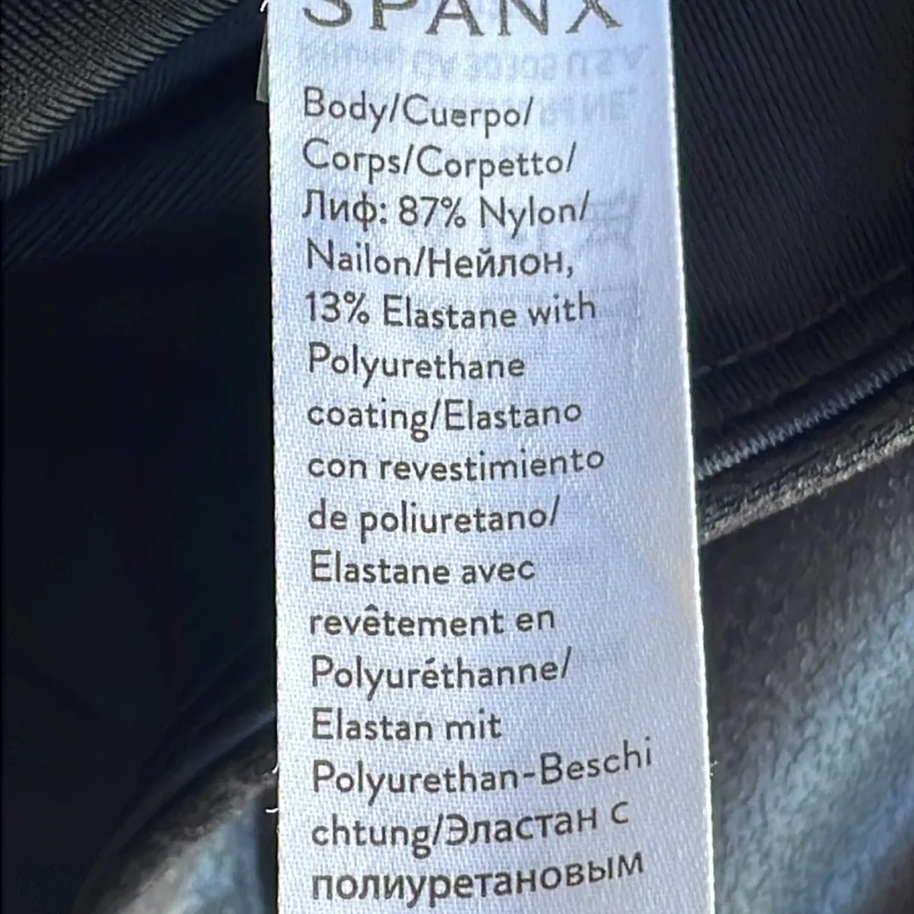 SPANX Black Coated Leggings - Image 6