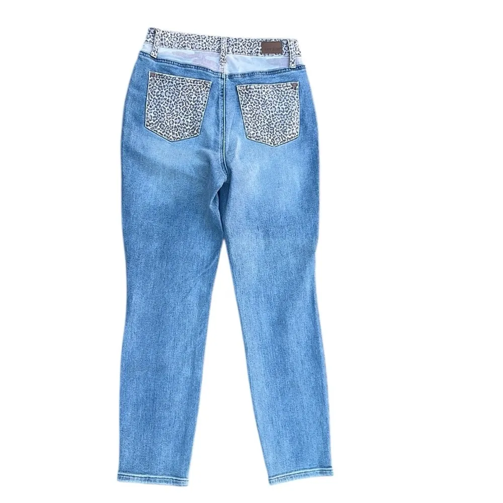 Judy Blue High Waist Cheetah Camo Slim Fit Jeans - Image 8