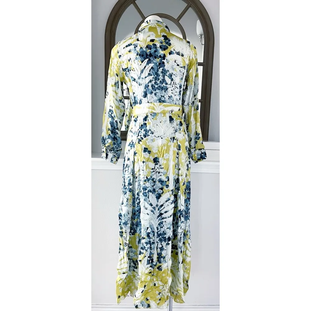 Falguni Shane Peacock Yellow Divine Long Maxi Dress, Size M, New w/Tag Size M - Image 7