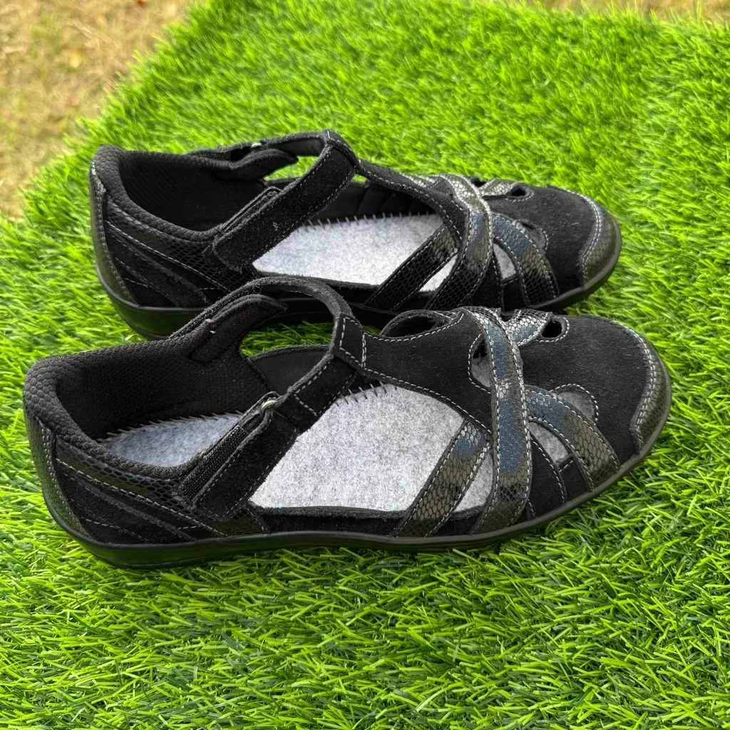 Orthofeet Juno women's orthopedic sandals Size 9.5 Black - Image 8