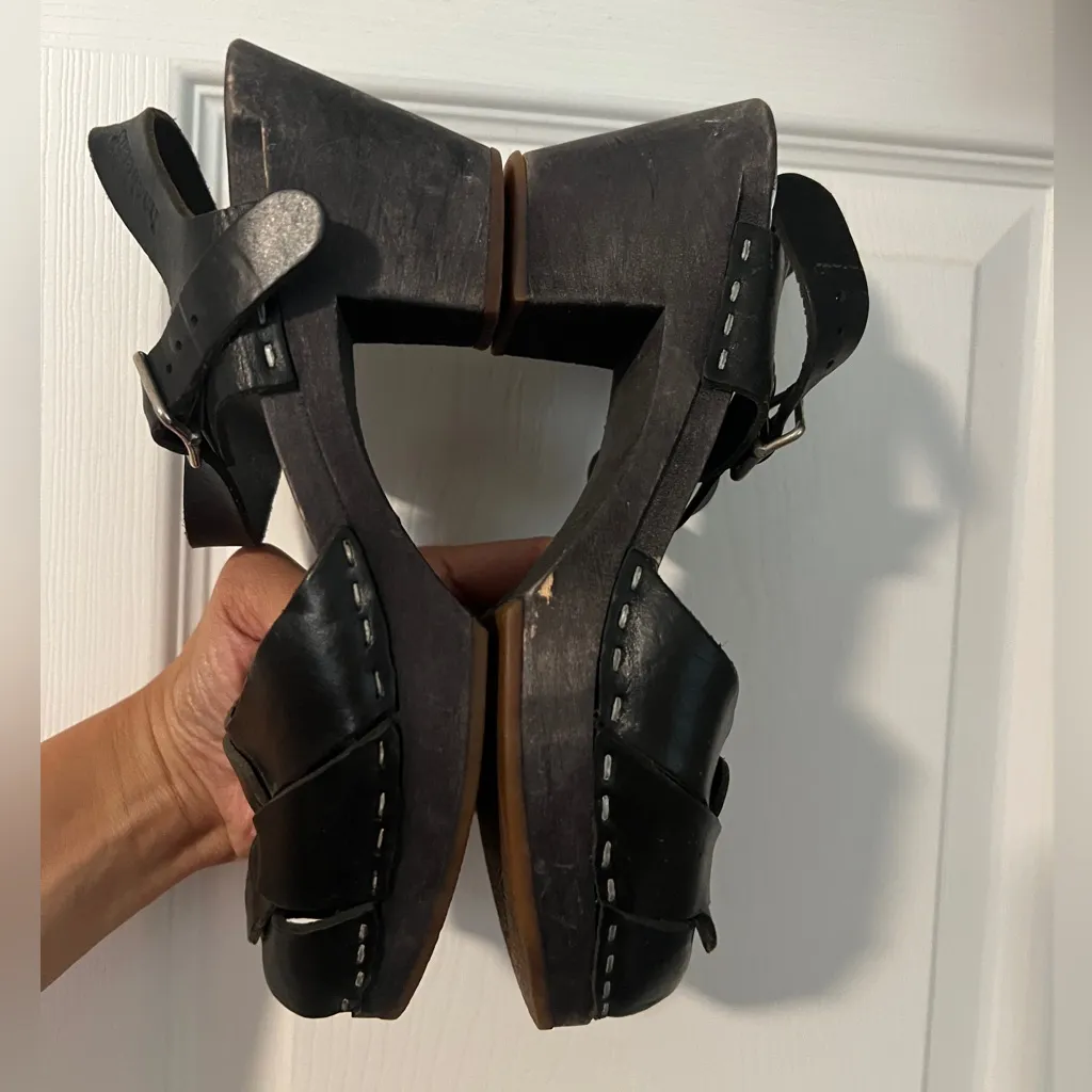 Hasbeens Swedish Clogs Toffel Nailed in Sweden Black Wood 35 Retro Y2K Vintage Size undefined - Image 7