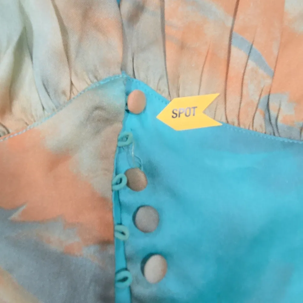 Superdown Eleen Blouson Top in Teal Multi - Image 4