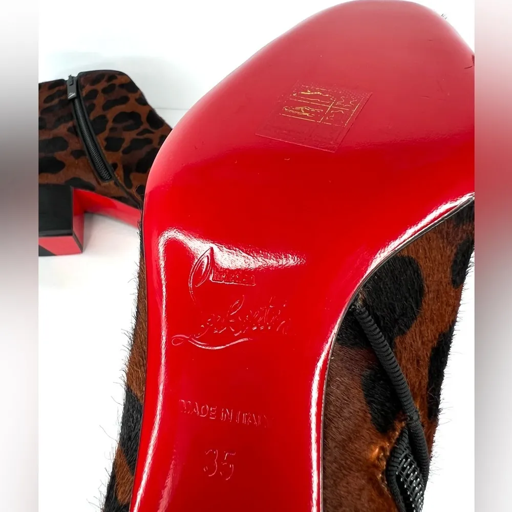 Christian Louboutin Disco 70s Leopard Pony Hair So Kate Marmada Boot Size EU 35 - Image 8