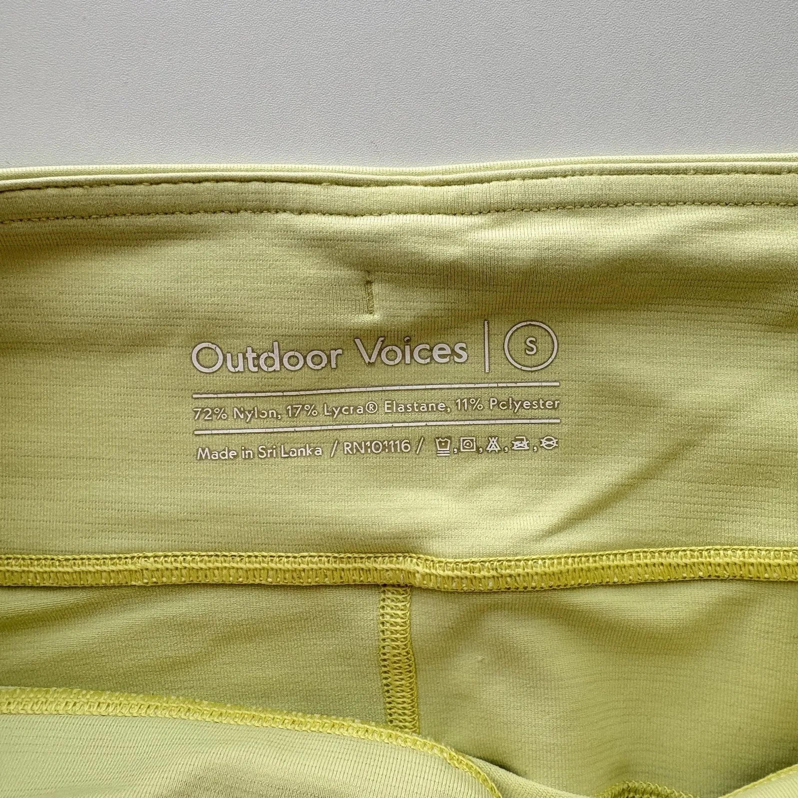 Outdoor Voices Move Free Atheltic Shorts Women's‎ S Bright Light Green Workout - Image 4