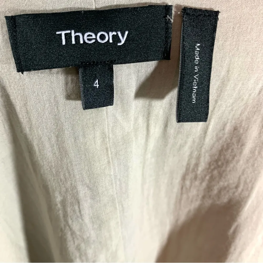 Theory  Beige Full Zip Linen Blend Dress - Image 6