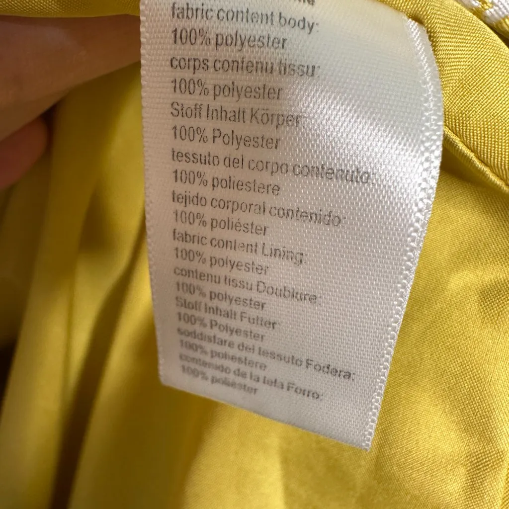 Lili Rose Yellow Jacquard Sleeveless Dress Women's 8 - Image 3