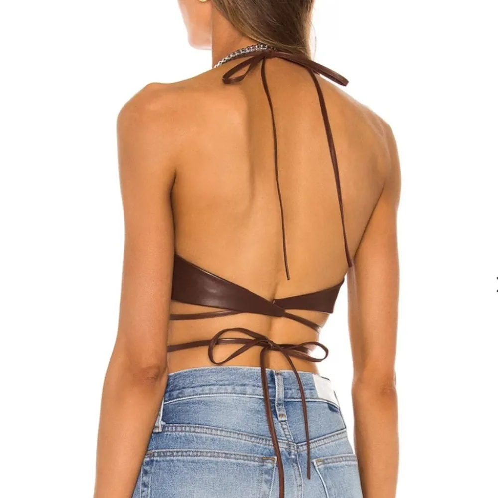 NWT Lamarque x REVOLVE Melka Top Leather Bralette Size XS - Image 3