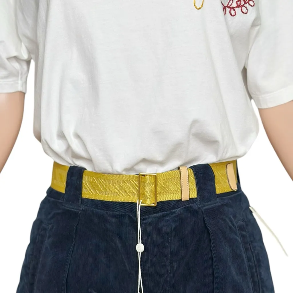 TORY BURCH T Webbing Belt, Mustard, XS/SM - Image 12