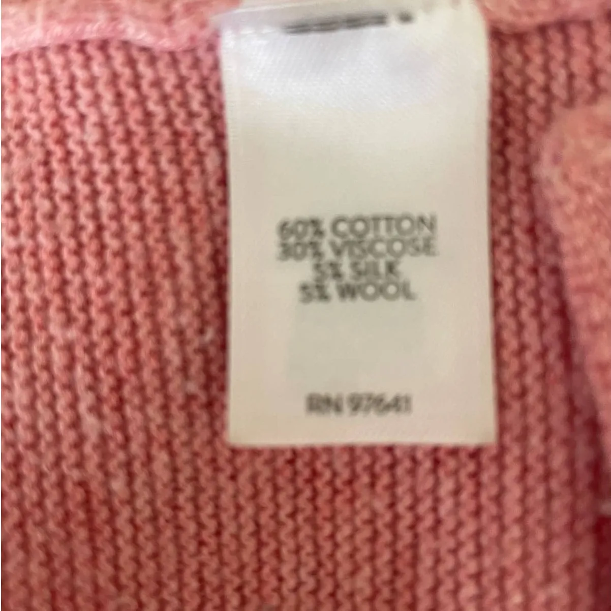 J Jill Women Top M Pink‎ Knit 3/4 Sleeve Kangaroo Pocket Lounge Coastal Beachy Pink Size M - Image 10