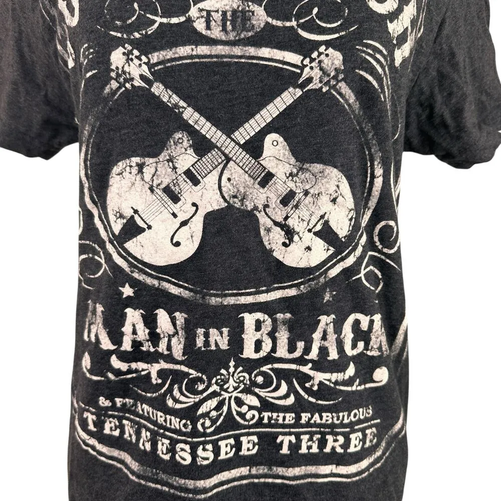 Johnny Cash Women's Man In Black Guitar Graphic T - Image 3