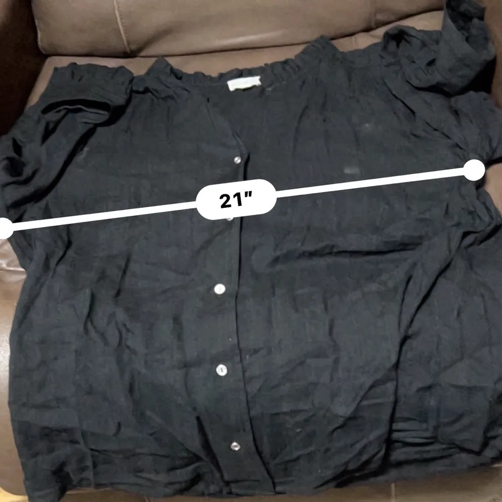 Women's Wonderly Black Button-Down Top Size XL - Image 6