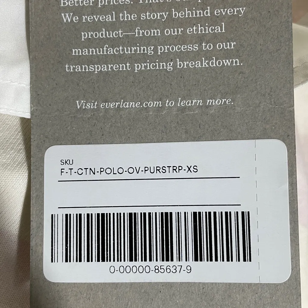 Everlane Retro Polo Shirt Light Purple Stripe Short Sleeve Split Hem XS NWT - Image 6