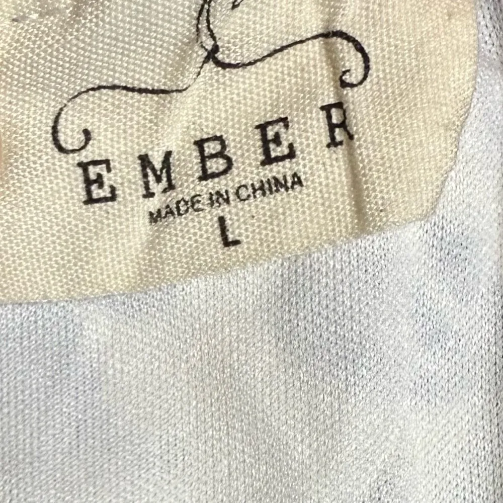 Cottagecore Blue White Damask Print Ruffle Hem Large Pullover Lined Boho Tank - Image 7