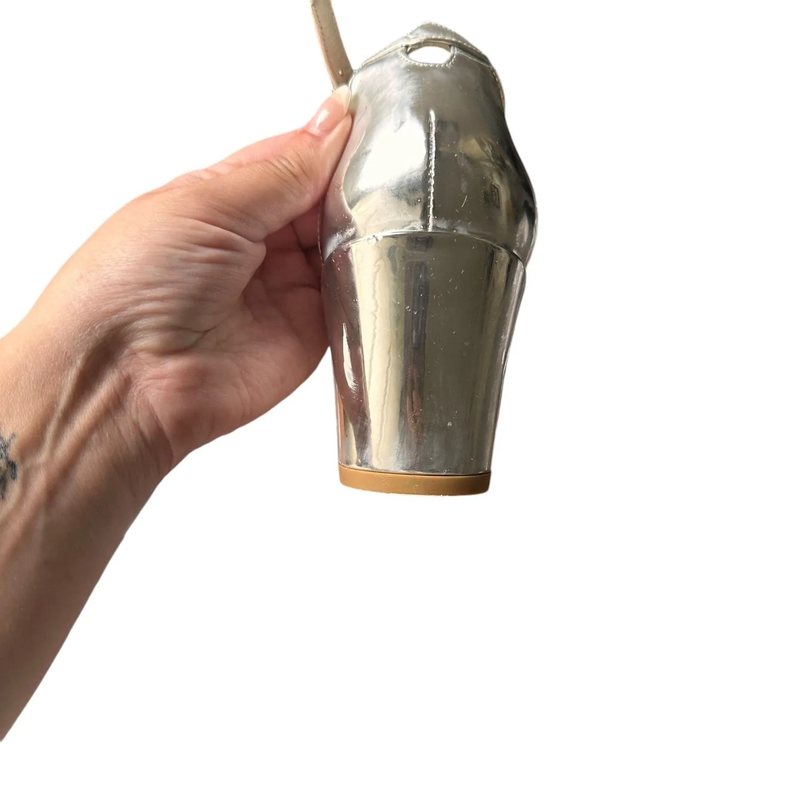 STUART WEITZMAN Amelina Silver Block Heel Sandal Sz 40 (US 10)‎ - Image 3