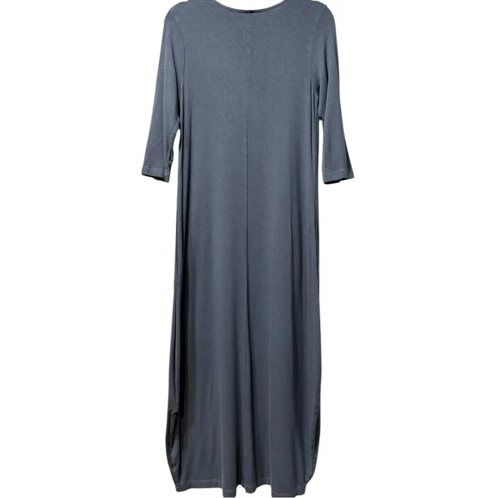 Bryn‎ Walker Phillipa Lagenlook Long Sleeve Maxi Dress Pockets  Slate Blue Gray - Image 2