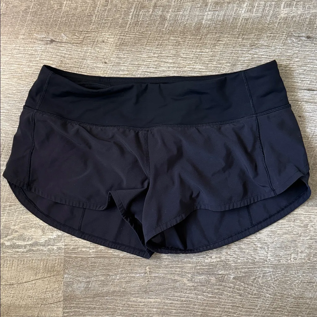 Lululemon Athletica Speedup Low Rise Black Running Short Size 6 - Image 5