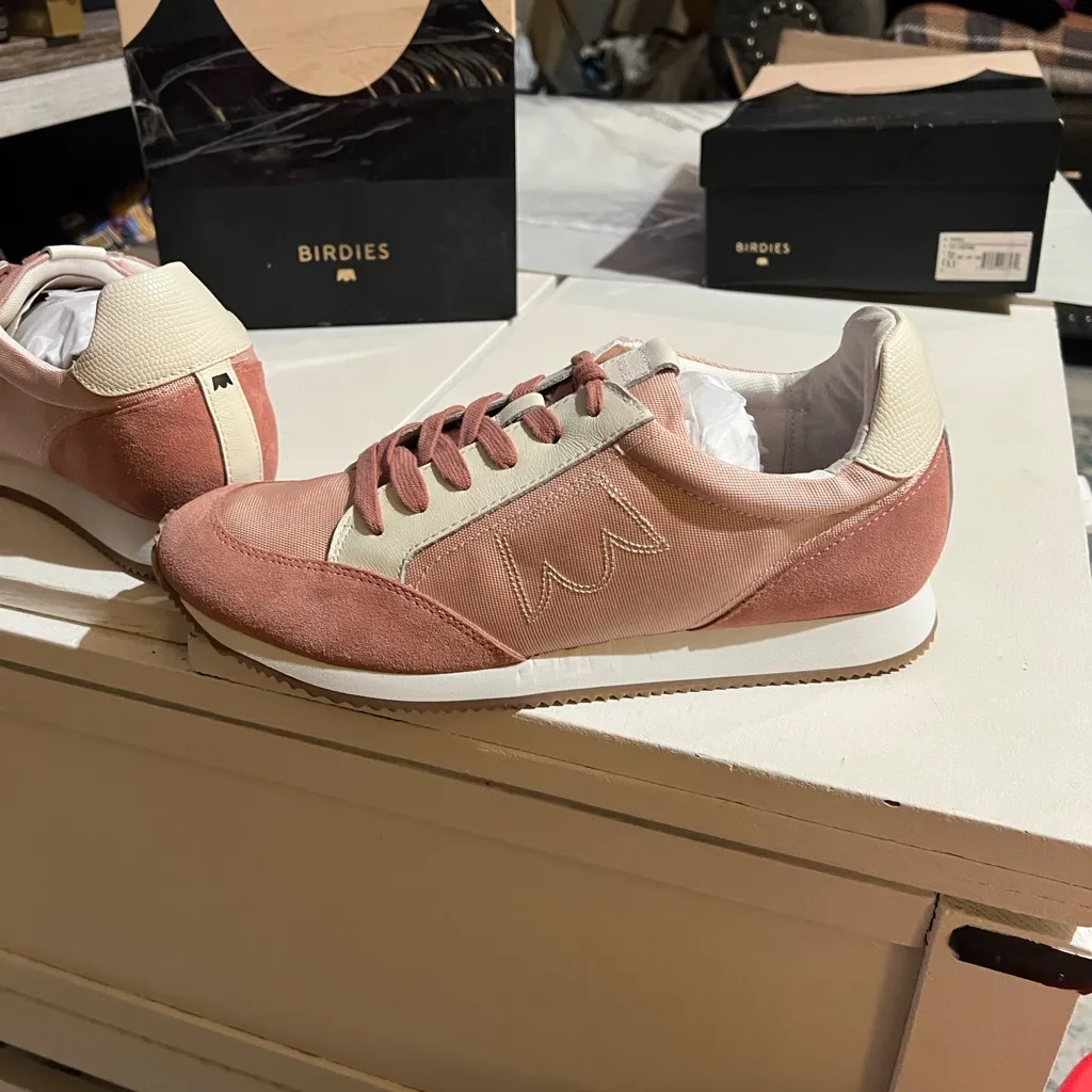 Birdies The Roadrunner sneakers size 12 Rosette pink and cream - Image 4