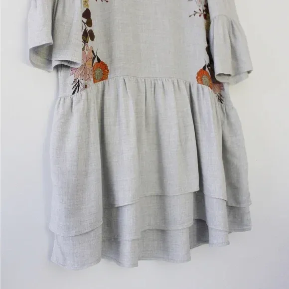 ZARA Trafaluc Collection Floral Printed Mini Dress With Frills NWT - Image 12