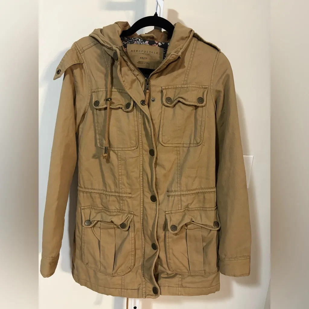 Aeropostale hooded cinched-waist parka jacket. - Image 2