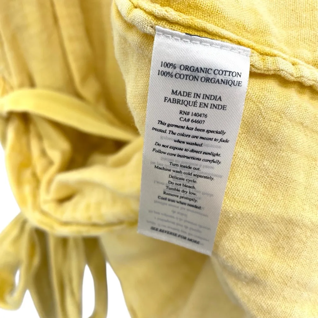 Faherty Dream Cotton Gauze Camel Dress in Sahara Sun New Yellow Size L - Image 7