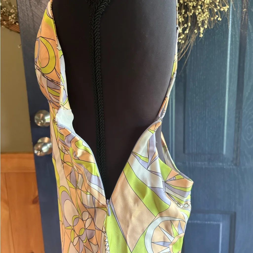 Zara Multicolor Cutout Backless Side Zip Dress size L - Image 4