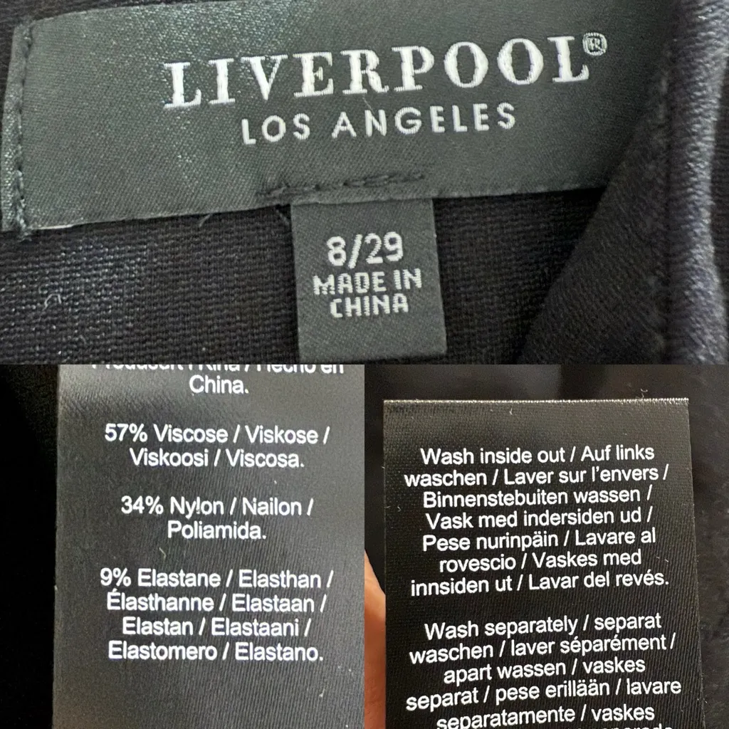 NWT Liverpool Womens Dress Black Sheath Sleeveless Exposed Back Zipper Size 8 - Image 8