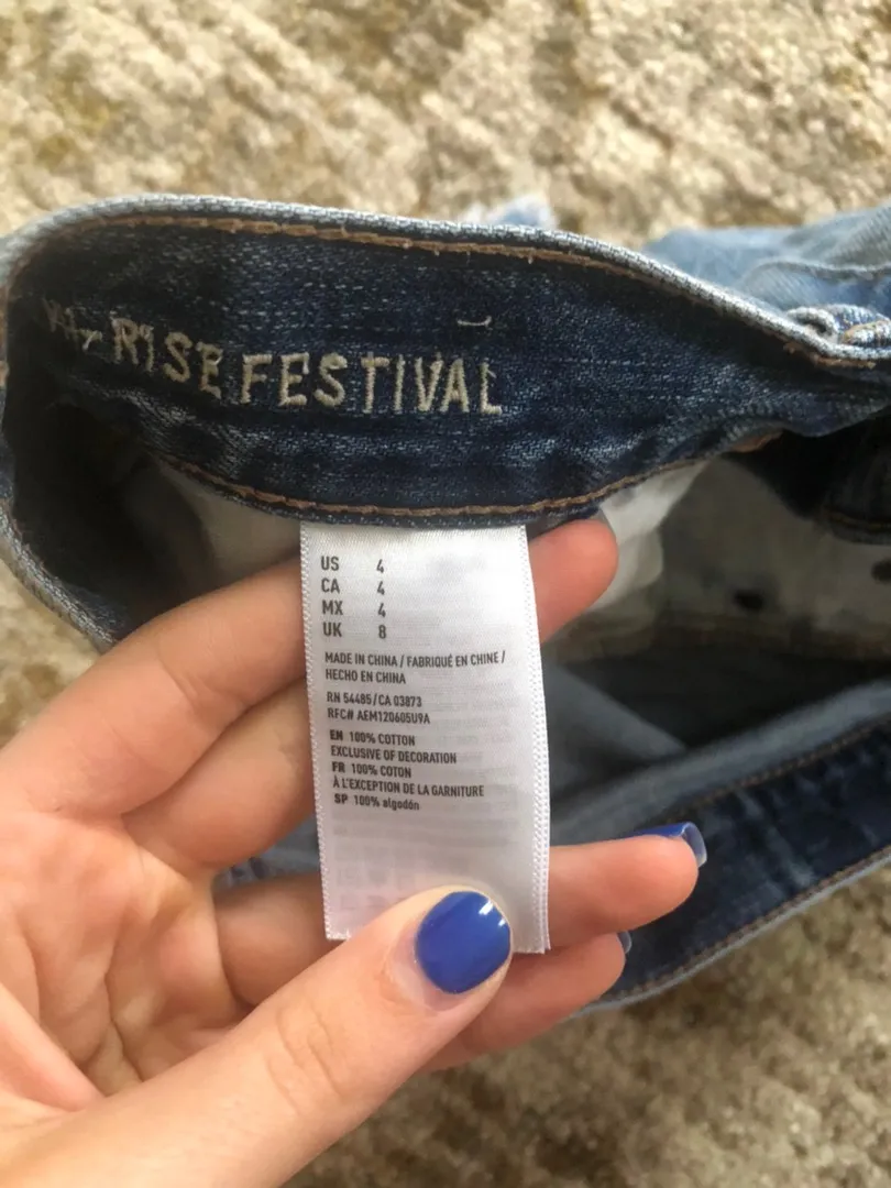 American Eagle Outfitters Distressed Denim Shorts - Image 3