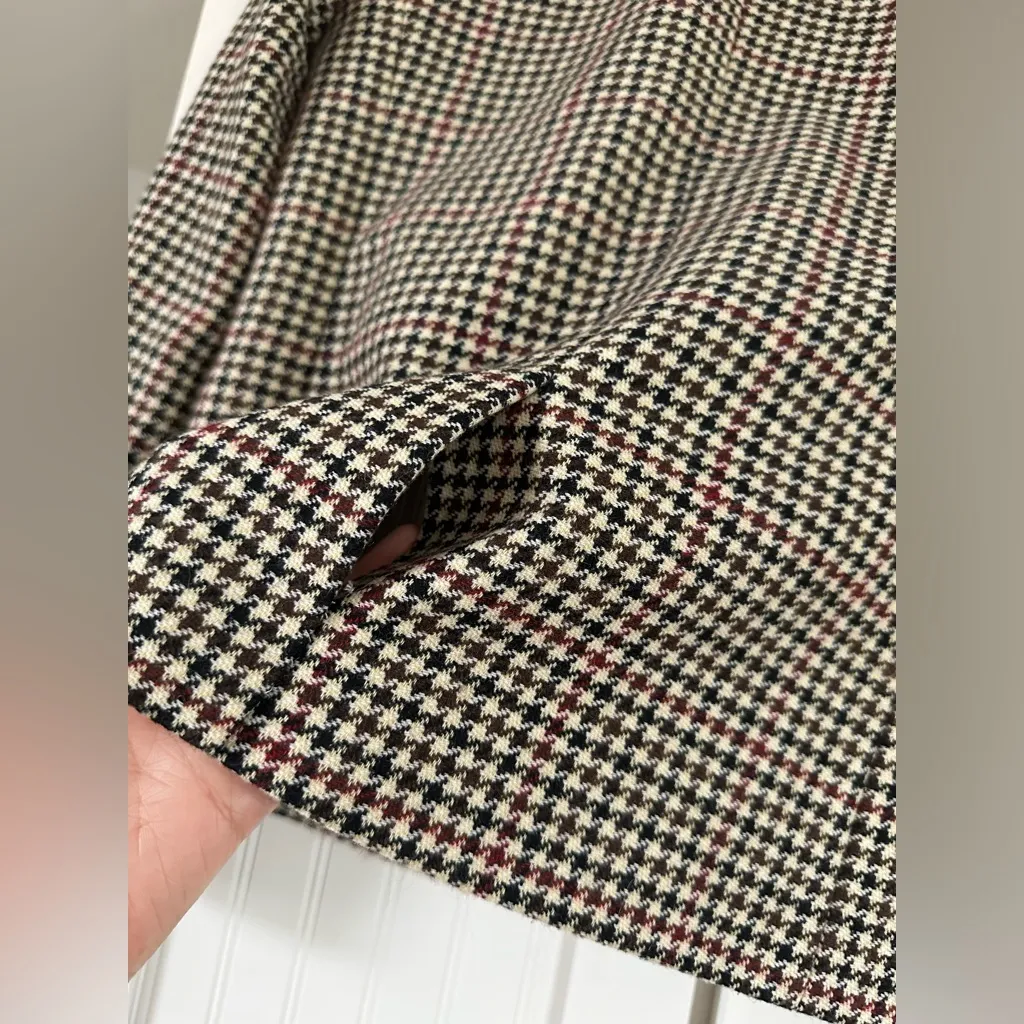 J.Crew  Houndstooth Wool Blend Schoolboy Blazer size 6 - Image 7