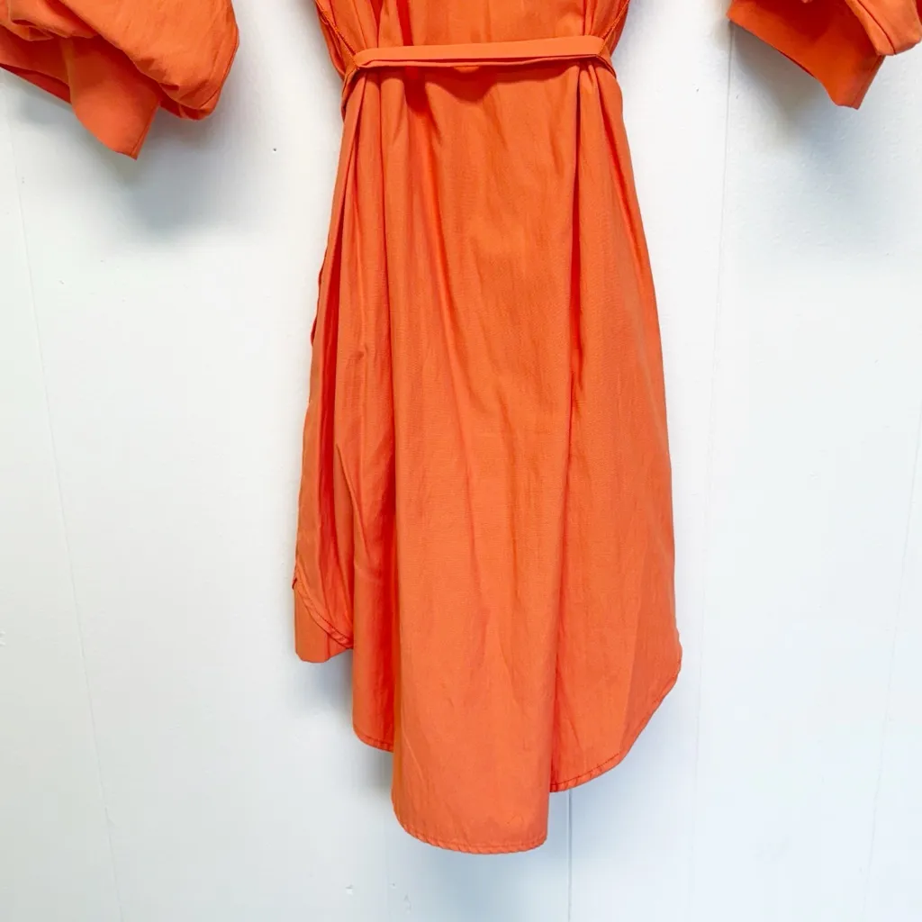 BROCHU WALKER The Kate Belted Dress Orange Medium - Image 7