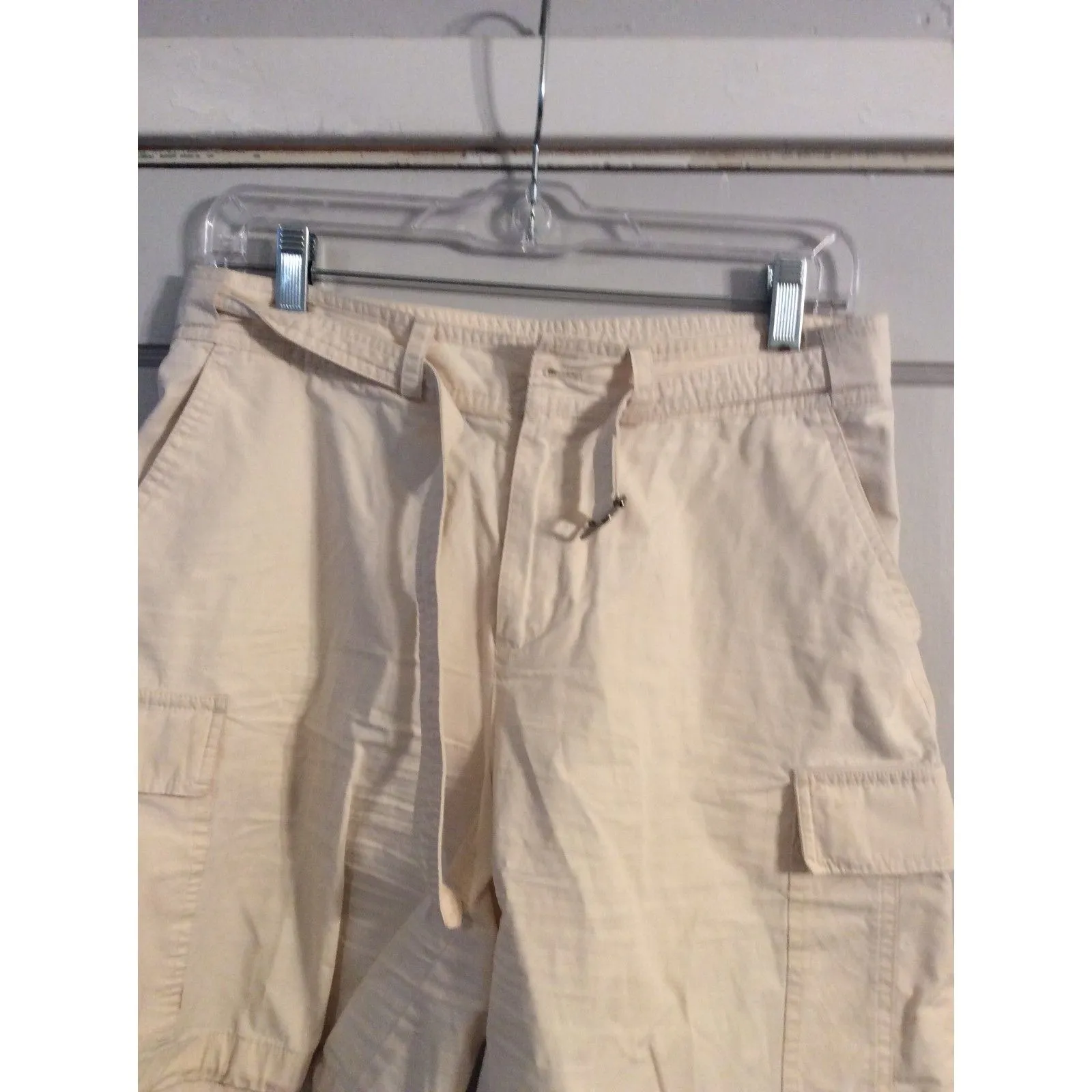 Lauren Ralph Lauren Cream Cargo Hiking Shorts Cotton Size 6 VNC - Image 3