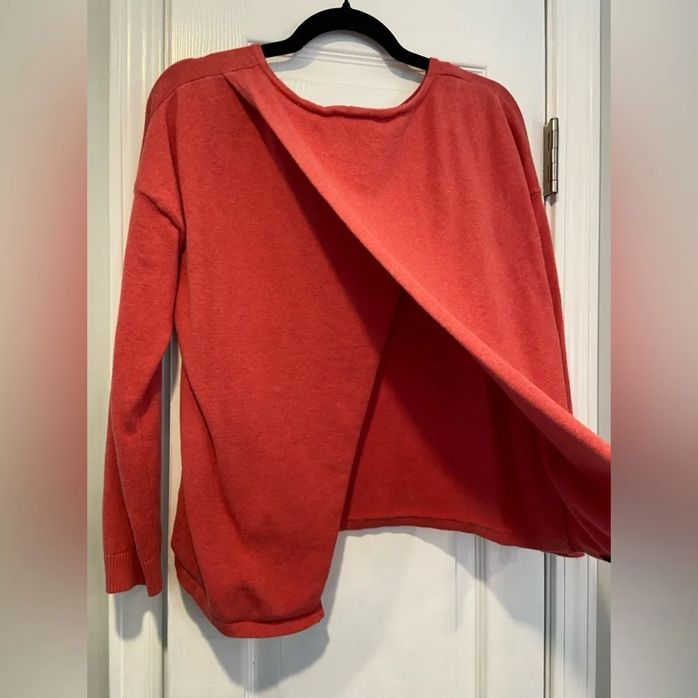 Bench Size M Cotton Red Crew Neck Open Back Long Sleeve Pullover Cotton Sweater - Image 3
