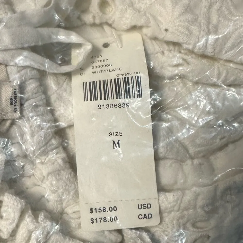 Anthropologie Pilcro Puff Sleeve Eyelet Romper White NEW - Image 5