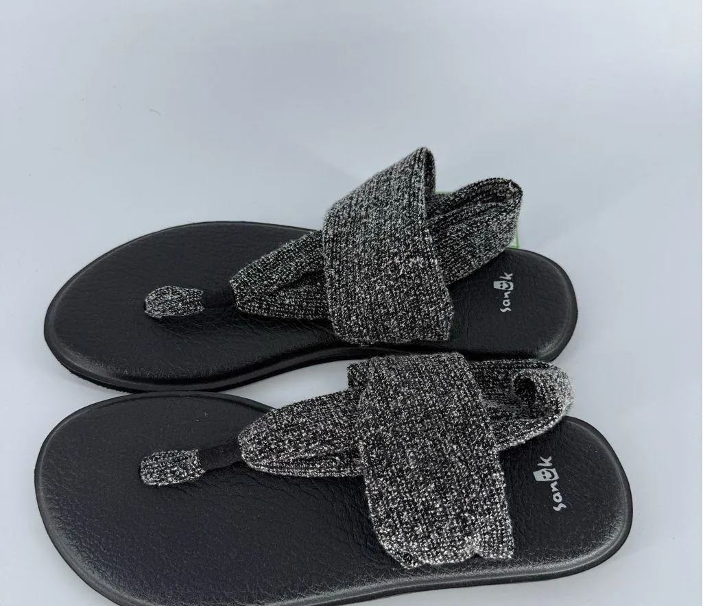 Sanuk Yoga Sling Knitster Sandals Flip Flops  Black Women's Size 10 New NWT - Image 4
