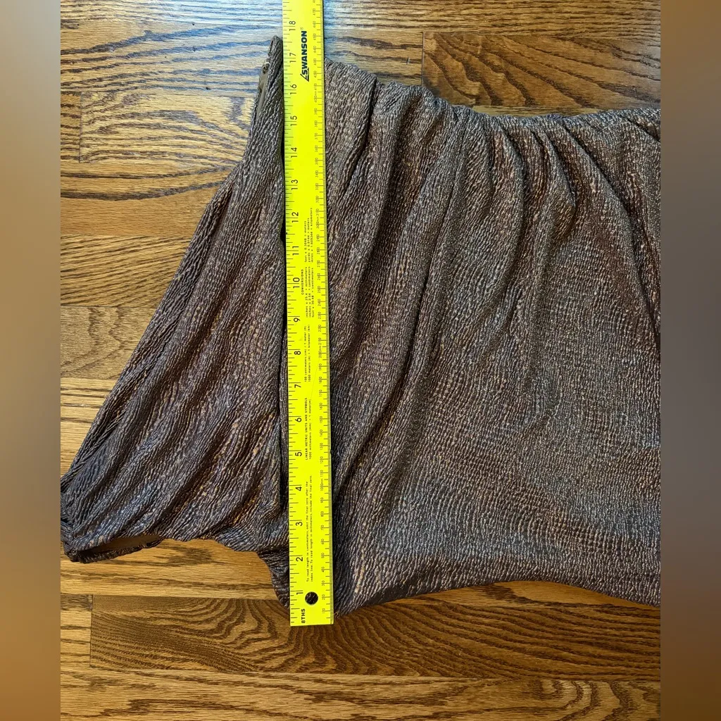 LAUREN Ralph Lauren Bronze Gold One-Shoulder Cocktail Dress – Size 10 - Image 8