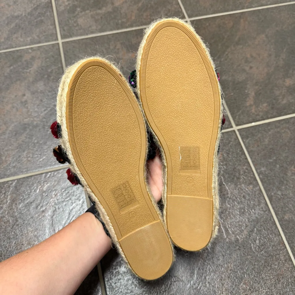 Free People FP Endless Summer Sandal Pom Poms Slip On Jute EU 40 - Image 7