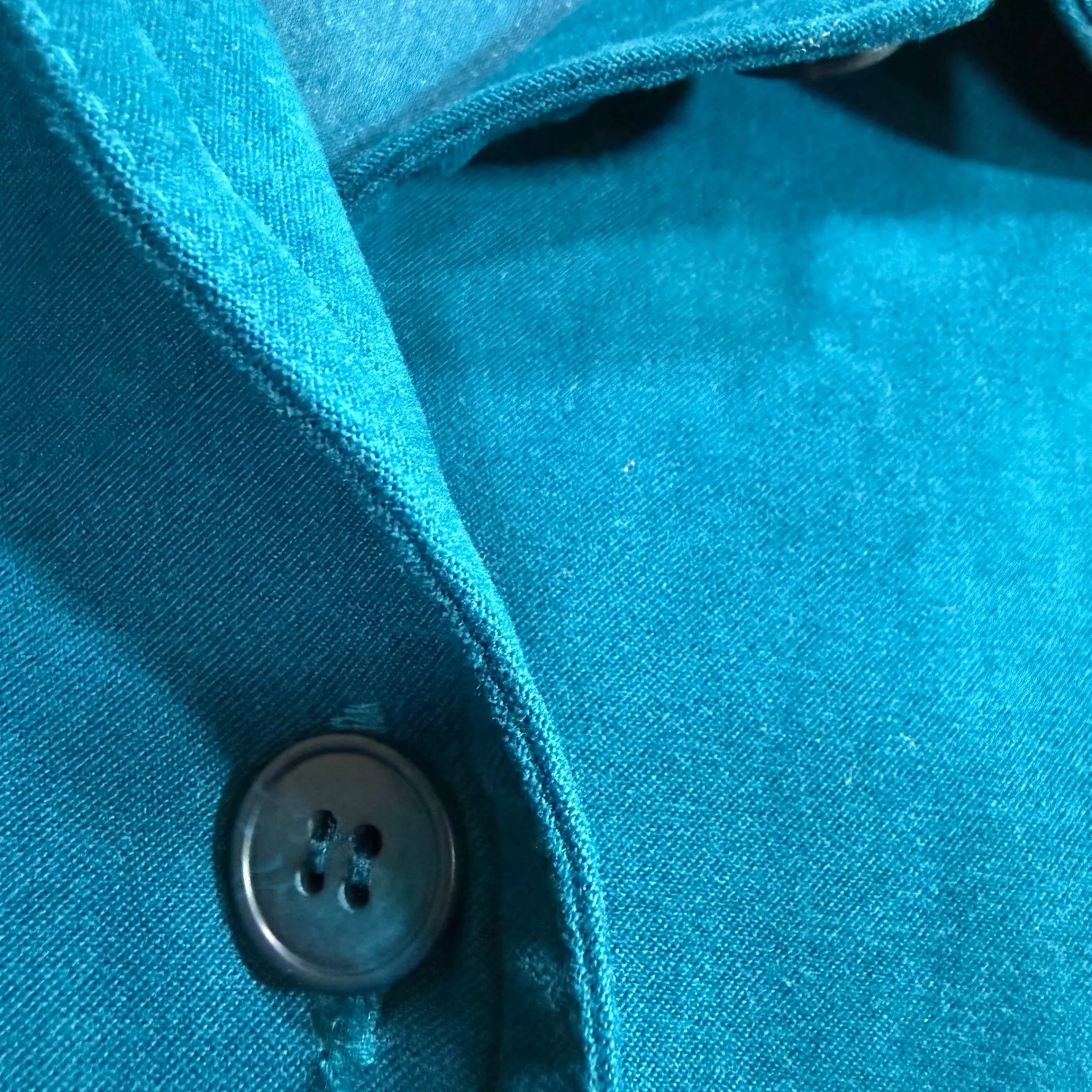 Vintage R&K Originals 14 Buttoned Jacket Teal Faux Suede Blazer Soft Y2K Hipster Blue - Image 4