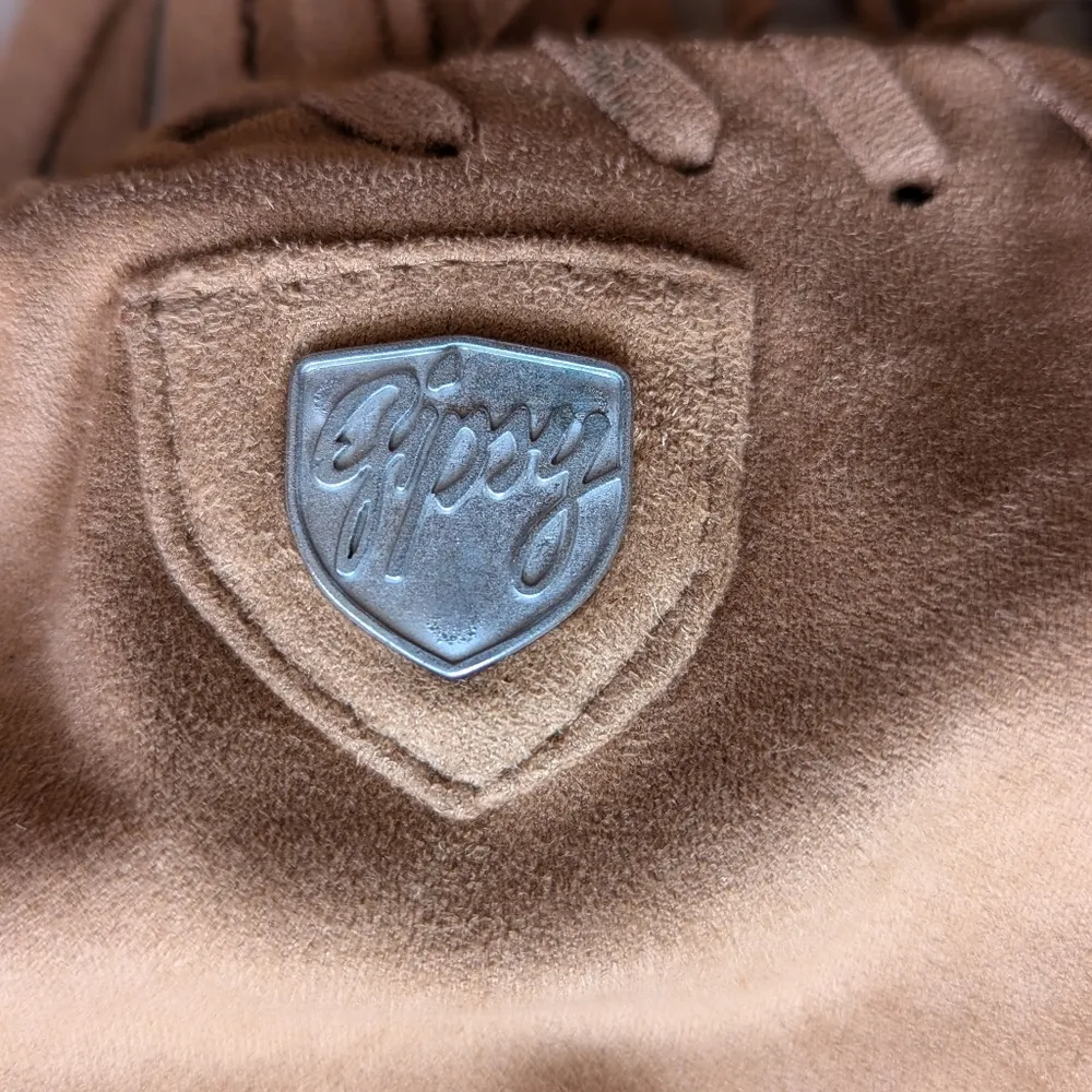 Vest Gipsy brown suede sleeveless, V - Image 15